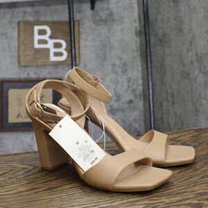 A New Day Womens Block Sal Heels 83821287 Tan Brown 10M